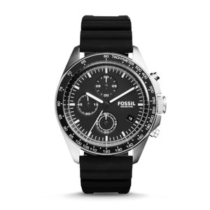 Fossil Sport 54 Chronograph Black Silicone Watch CH3024