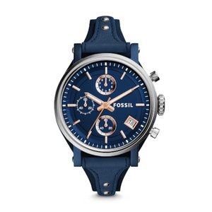 Fossil Original Boyfriend Sport Chronograph Blue Leather Watch ES4113