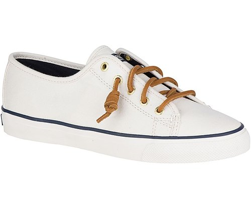 SPERRY WOMEN'S SEACOAST CANVAS SNEAKER IVORY CANVAS - STS90549